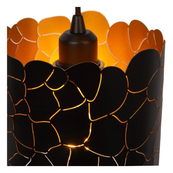 Lucide ALMELO - Lámpara colgante - 3xE27 - Negro - detalle 2